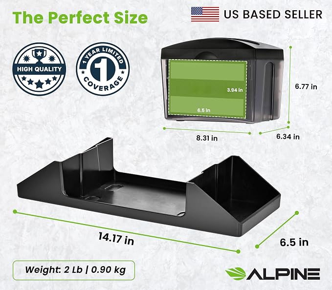 Alpine Tabletop Commercial Napkin Dispenser Restaurant Napkin Holder - Image 2