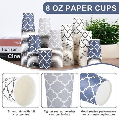 Clawsoff 300 Pack Paper Cups 8 oz, Disposable Coffee Cups 8 OZ | Sturdy - Image 3
