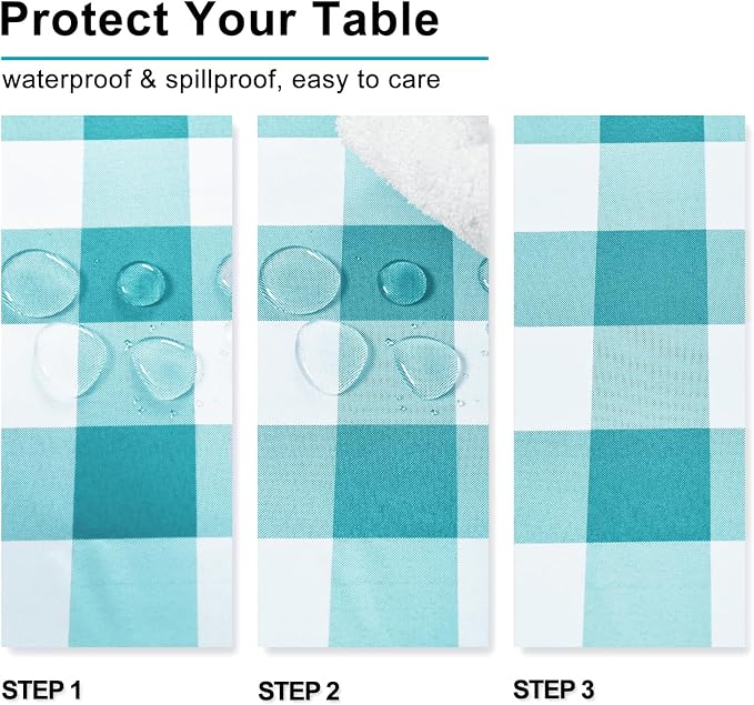 54 x 108 Inch Checkered Tablecloth Rectangle - Image 2