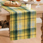 Artoid Mode Yellow Green Farmhouse Plaid Spring Table Runner, Winter Rustic by ArtoidMode