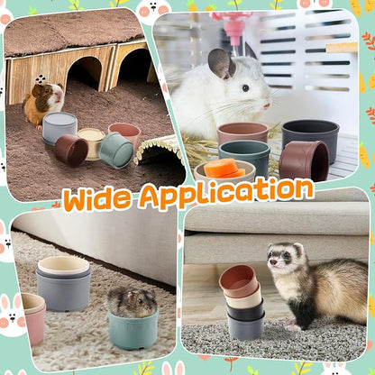 8 Pcs Stacking Cups for Bunny, Hiding Food and Playing, Keeping Bunnies Busy - Image 4