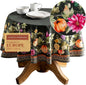 Maison d' Hermine Table Cloth Round Table 100% Cotton 63 Inches Fall Tablecloth Reusable Everyday Use for Thanksgiving Christmas Decorations Dining Farmhouse Party (Pumpkin Garden - Dark Green)