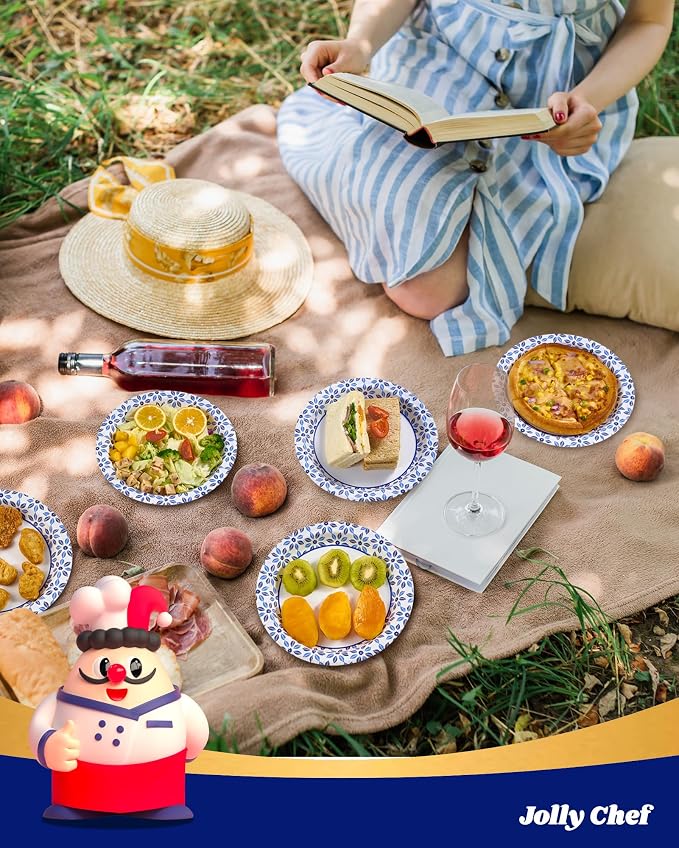 8.37 inch Disposable Paper Plates 140 Count Soak Proof, Cut Proof, Heavy Duty - Image 6