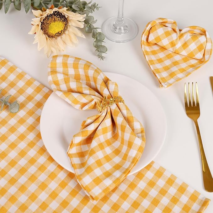 wonlex Gold Napkin Rings Set of 12, Modern Themed Napkin Ring Buckles Simple - Image 4
