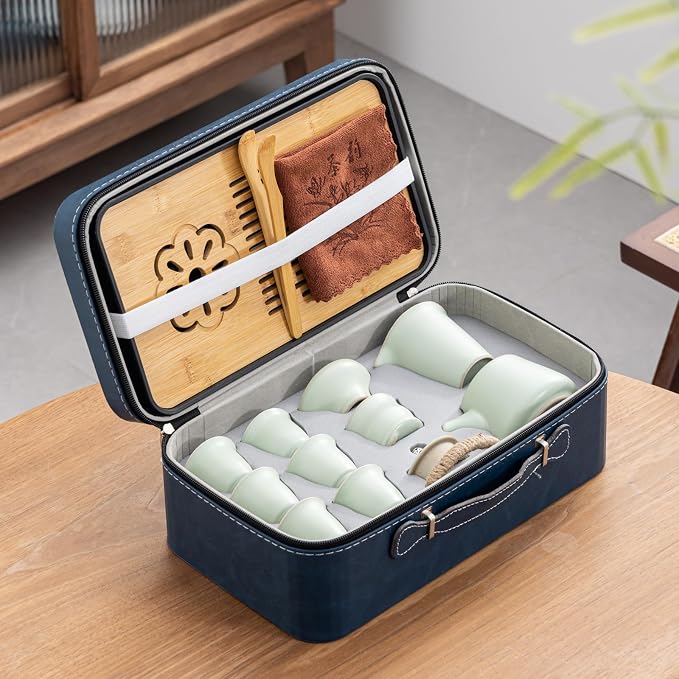 Travel tea set, Portable ceramic tea set, Chinese tea set, Tea sets - Image 3