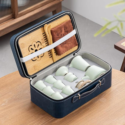 Travel tea set, Portable ceramic tea set, Chinese tea set, Tea sets - Image 3
