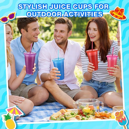 Honeydak 30 Pack Tumbler with Straw and Lid Bulk Cups - Image 5