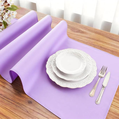 FOLINS&HOME Lavender Waterproof Decorative Table Runner 60 Inches Long | 210GSM - Image 3