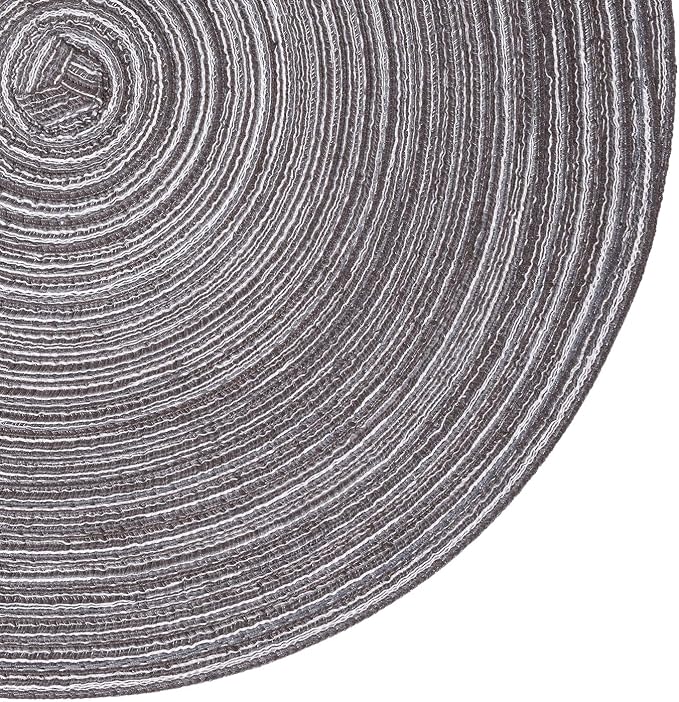 SHACOS Round Braided Placemats Set of 8 Round Table Mats - Image 4