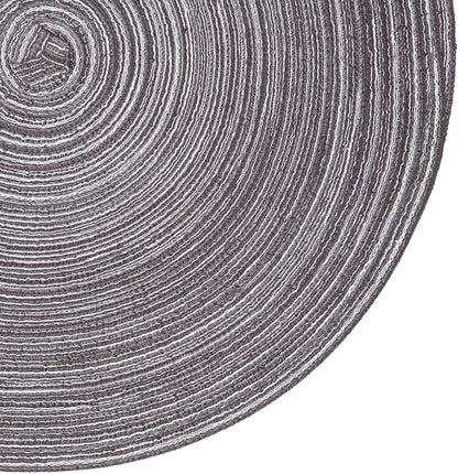 SHACOS Round Braided Placemats Set of 8 Round Table Mats - Image 4