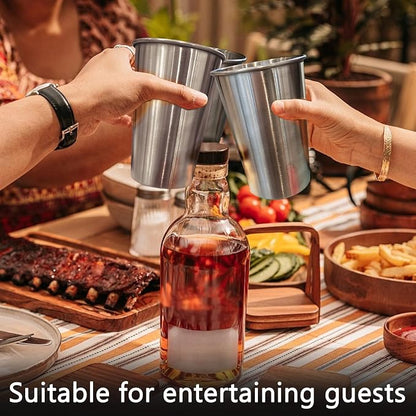 5 Pack Stainless Steel Cups, 17oz Metal Drinking Glasses, Suitable - Image 5