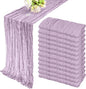 12 Pack 10Ft Cheesecloth Table Runner 35x120 Inch Boho Gauze Table Runner by Fivenl
