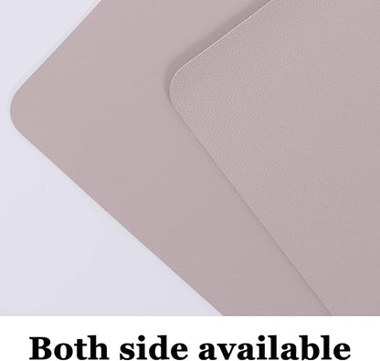 Wipeable Placemats Leather Table Mats Waterproof Heat-Resistant Easy to Clean for Dining Table Set Kitchen Table (4, Taupe)
