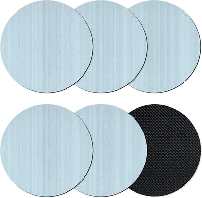 Sky Blue Thin Lines Coasters Set of 6, Absorbent Coasters by Unknown
