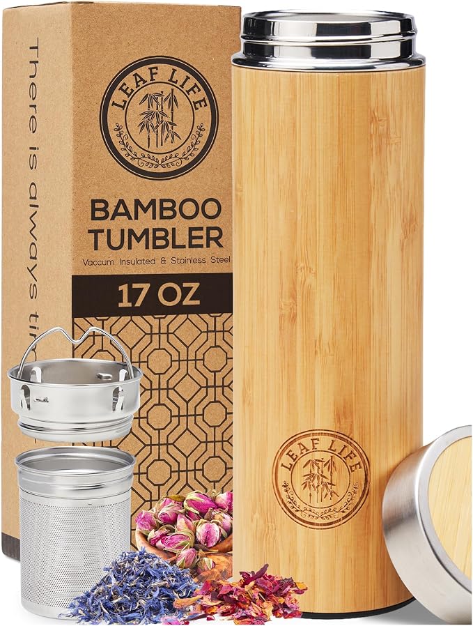 Leaflife Premium Bamboo Tea Infuser Bottle by LeafLife