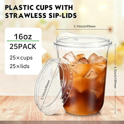Baderke 25 Pcs Clear Plastic Cups - Image 3