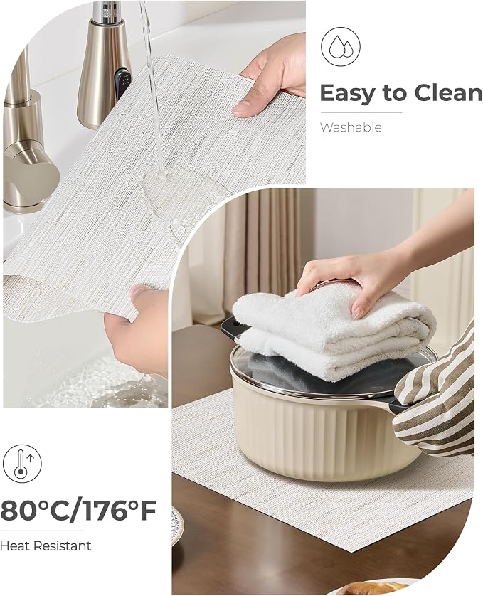 Leetaltree Pale Beige Placemats Set of 4 - Image 5