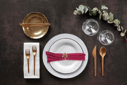 ACCENTHOME Accent Home 100% Cotton Napkins, Delicate Cloth Napkins for Dinners, Parties and Weddings，18 x 18 Inch Set of 12 - Red
