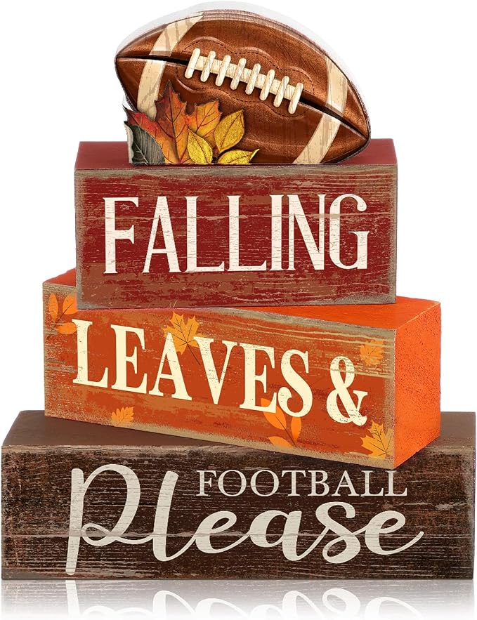 Moucuny 4 Pcs Fall Football Table Decorations by Moucuny