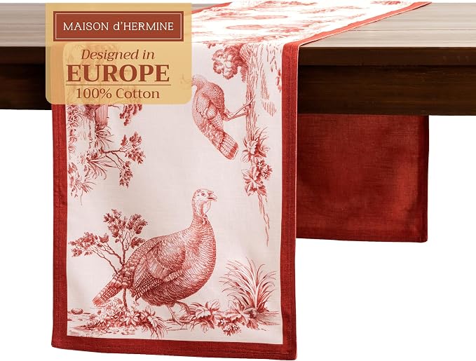 Maison d' Hermine Table Runner 100% Cotton 14.50" x 72" | Table Runners 72 by MaisondHermine