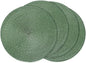 AHHFSMEI Round Braided Placemats 15 Inch Round Table Mats for Dining Tables Natural Woven Heat Resistant Place mats Set of 4 (Olive Green,4)