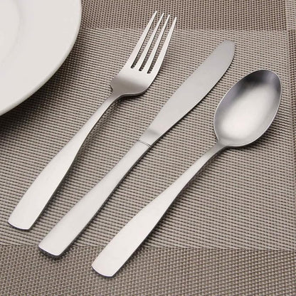 Matte Silverware Set, Satin Finish 20-Piece Stainless Steel Flatware set - Image 6