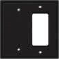 Henne Bery Modern Edge Decorative Wall Plate Switch Plate Outlet Cover, Durable Solid Zinc Alloy (Blank/Decorator, Matte Black)