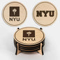 LazerEdge New York Violets Wooden Coaster Set - Maple Wood - Officially Licensed Product - 4-Pack