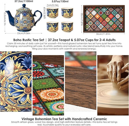ACMLIFE Tea Sets for Adults, Ceramic Teapot Set - Image 4