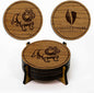 LazerEdge Gardner-Webb Bulldogs Wooden Coaster Set - Cherry Wood - Officially Licensed Product - 4-Pack