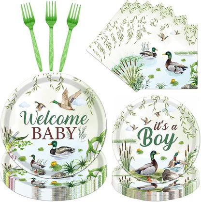 Rakuto Mallard Duck Baby Shower Decorations, Serve 24 by Rakuto