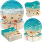 180Pcs Beach Ocean Party Plates and Napkins Set, Serves 60 | Under The Sea by Osonm