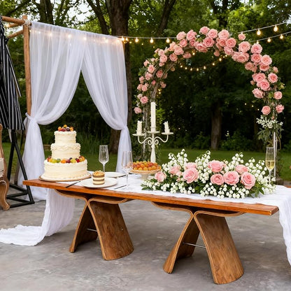 6 Pack White Cheesecloth Table Runner 22x120 Inch | 10Ft Boho Gauze Rustic - Image 4