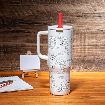Zak Designs Mickey Mouse 30oz Spill-Proof Insulated Stainless Steel Tumbler | - Image 10