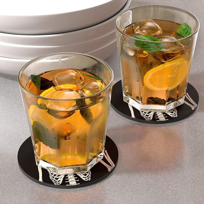 Coasters for Drinks, Kitchen Home Decor Housewarming Gift, Round 4 in - Image 2