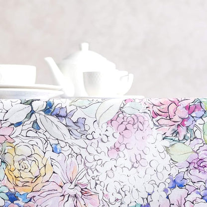 Maison d' Hermine Table Cloth Rectangle Table 100% Cotton 70 x 120 Inches Tablecloth Reusable Decorative for Dining Room Farmhouse Home Valentines Day Decorations Spring Summer - Floral Love
