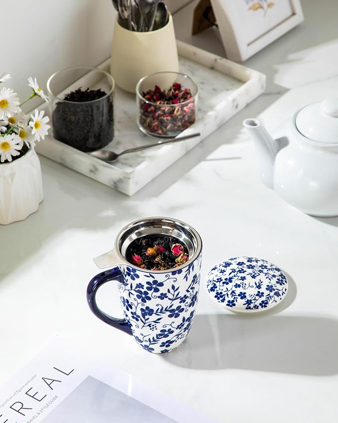 vancasso SELENE Porcelain Tea Mug, 18 oz Porcelain Tea Cup - Image 8