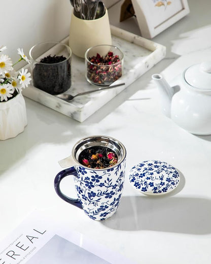 vancasso SELENE Porcelain Tea Mug, 18 oz Porcelain Tea Cup - Image 8