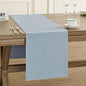 Basic Linen Style Table Runner, 14x60 Inch Chambray Blue | Mitered Corner Design by ZEEMARTONLINE