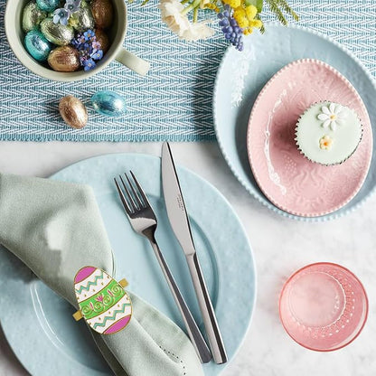 Easter Eggs Napkin Rings Set of 6, Alloy Napkin Holder Ring - Image 3