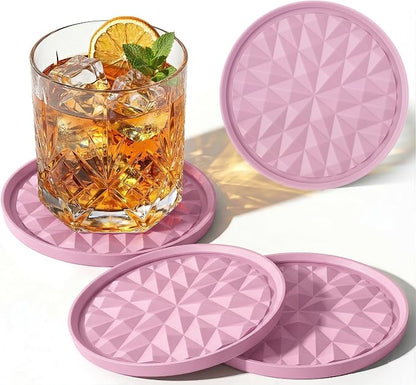 Silicone Drink Coasters Set of 4, Coaster by Wingcases