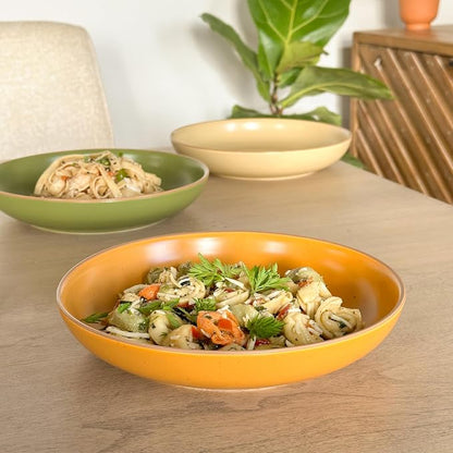 Mora Ceramic Artisan Matte Large Pasta Bowls 30oz, etc Kitchen Plate/Wide Bowl - Image 7