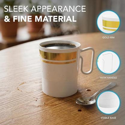 Party Essentials 8-Ounce Hard Plastic Coffee Cup/Tea Mug - Image 5