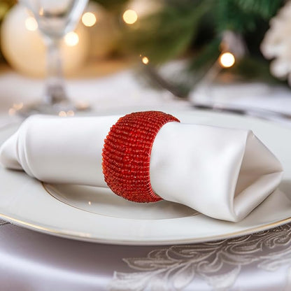 COTTON CRAFT Glitz Handmade Beaded Napkin Rings - Image 2