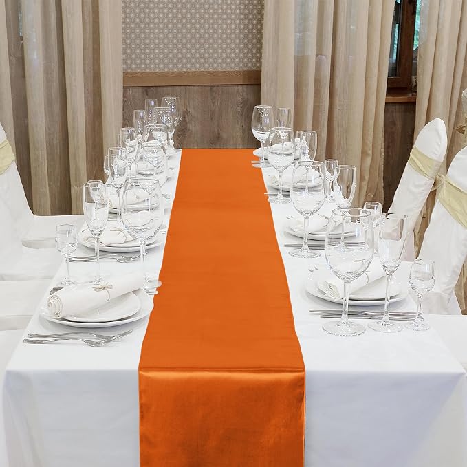 Aneco 4 Pack Satin Table Runner 12 x 108 Inch Long Bright Silk and Smooth - Image 4