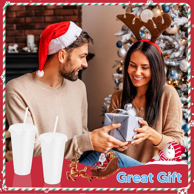 24 Pack Plastic Tumblers with Lids and Straw, Reusable Cups with Lids and - Image 7
