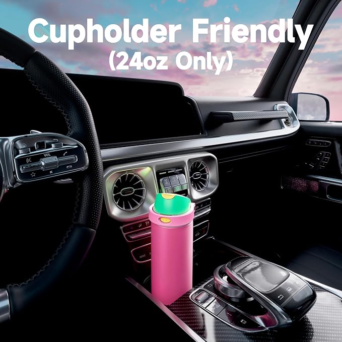 24 oz Insulated Water Bottle for Women: Meoky Stainless Steel Water Bottle - Image 7