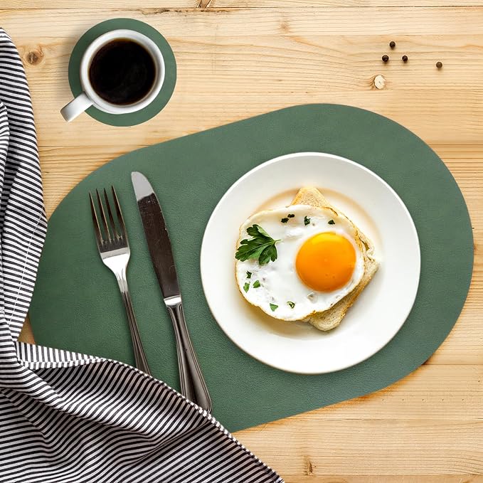 Faux Leather Placemats Set of 4 - Image 2