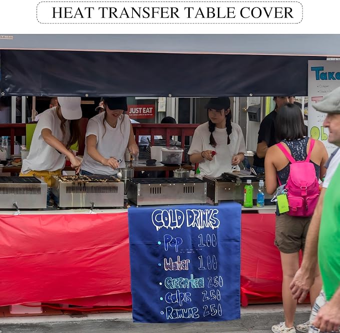 1 Pcs Blue Sublimation Table Runners Blanks 36 x 72 Inch Polyester Table Banner - Image 4