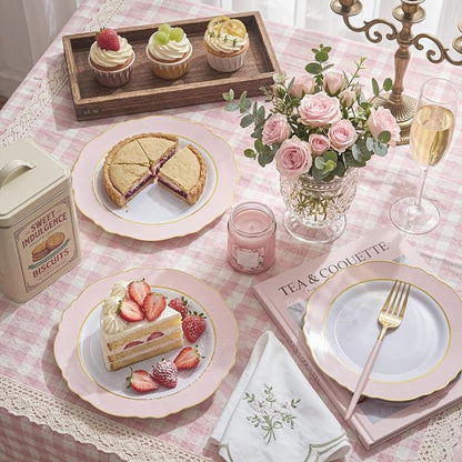 60pcs Pink Dessert Plates - Image 5